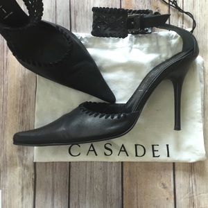 Casadei Pointed Toe Leather Heels